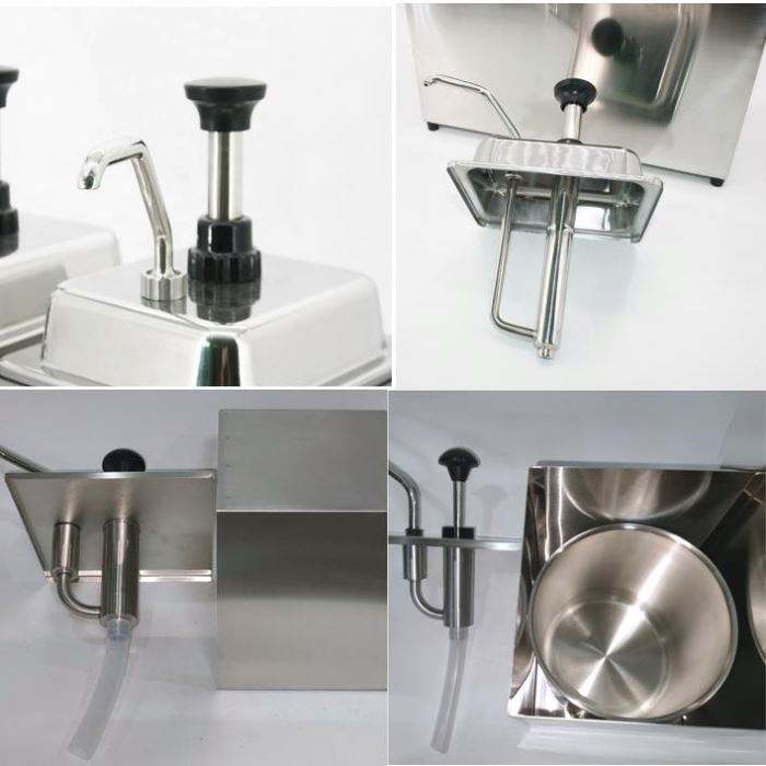 Heavybao Commercial Sauce Squeezer Bottle Stainless Steel Sauce Pump Dispenser Condiment Dispensers Bulk Purchase Discounts