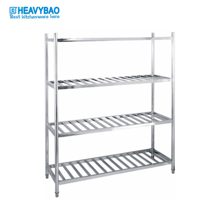 Heavybao Commercial Stainless Steel Adjustable Tire Storage Rack Used Food Rack Shelf For Restaurant Hotel Kitchen