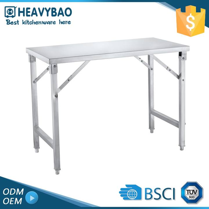 Heavybao Multifunctional Stainless Steel Table Folding Workbench For Restaurant Export-Oriented Factory Wholesale