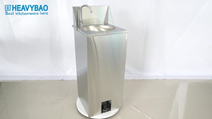 Heavybao New Product Stainless Steel Movable Foot-operated Wash Basin Kitchen Sink