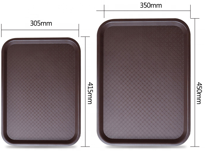 Heavybao Rectangle Plastic Dinner Tray Plastic School Lunch Tray PP Plastic Food Tray