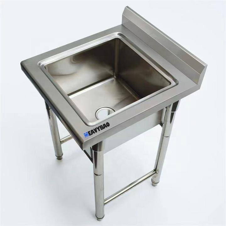 Heavybao Restaurant Commercial Kitchenware Supplier Stainless Steel Working Table Top With Sink And Table Manufacturing Services Export