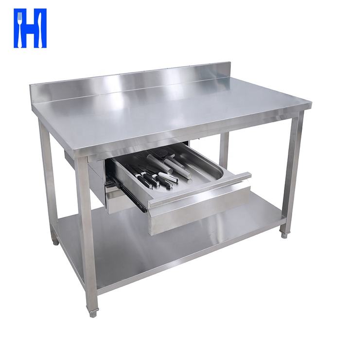 Heavybao Restaurant Kitchen Commerical Stainless Steel Food prep Worktable Bench