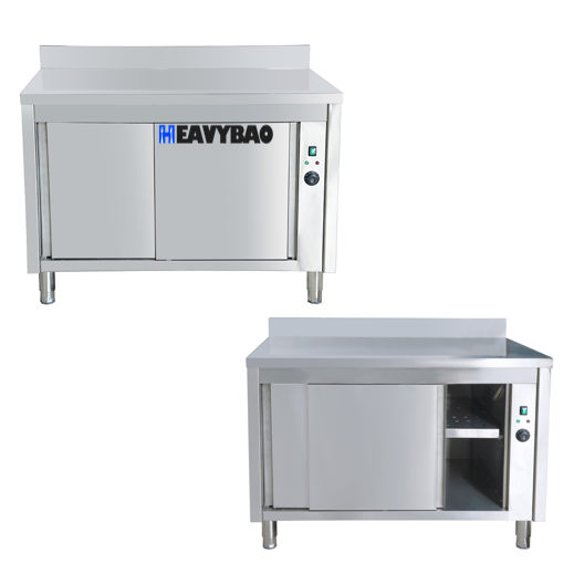 Heavybao Restaurant Kitchen Dinner Hot Dish Warmer Cupboard Counter Commercial Food Work Table Plate Heated Cabinet Cupboard China Supplier
