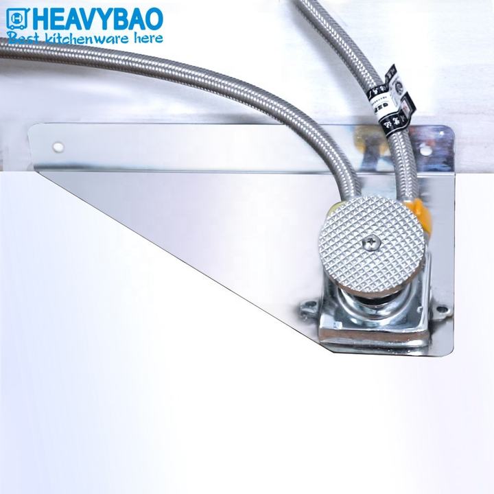 Heavybao Wholesale Stainless Steel Hotel Kitchen Hands Free Foot Operated Hand Wash Basin Sink