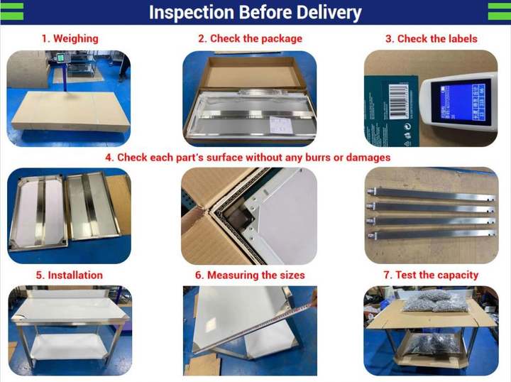 Heavybao kitchen equipment stainless steel food prep folding foldable worktable workbench China Wholesale Factory