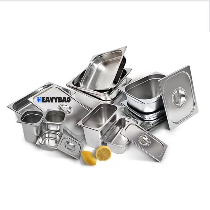 High Quality stainless steel 1/3 Gastronorm Food Containers gn pans for Restaurant Catering Canteen Made in China Factory