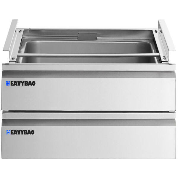 Hevybao Double-Stacked Drawer Set With Stainless Steel Front Work Table Drawer