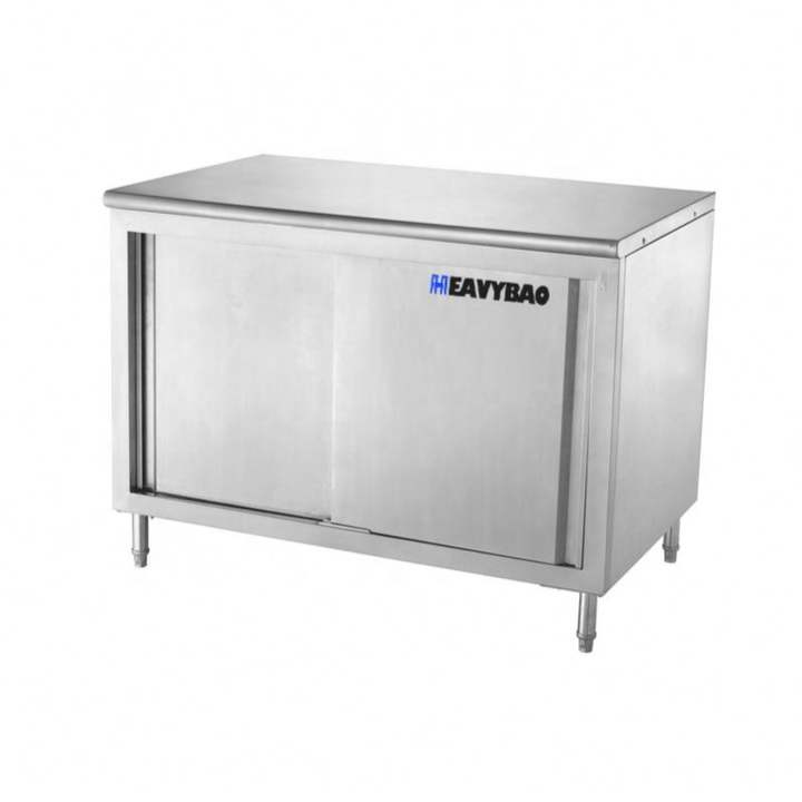 Hospitality Heavybao Stainless Steel Commercial Kitchen Food Work Table With Small Used Food Storage Cabinet Industrial Exporter Operations