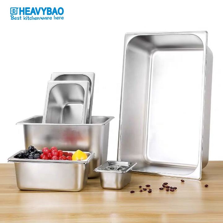 Japanese Style GN Pan Stainless Steel Food Ice Cream  gn container Large Volume Factory