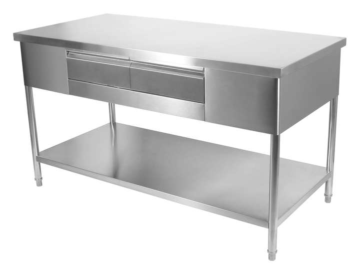 Kitchen Equipment Vegetable Preparation Bench For Food Stainless Steel Cupboard Working Table