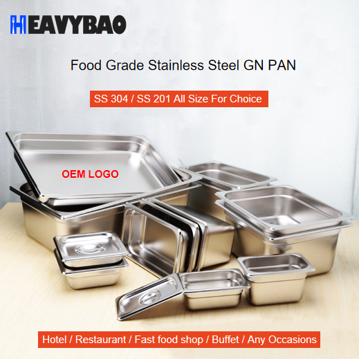 Standard Sizes Stainless Steel Gastronorm Ice Cream Buffet Food Container 1/3 GN Pan Industrial Wholesale Pricing Bulk Orders