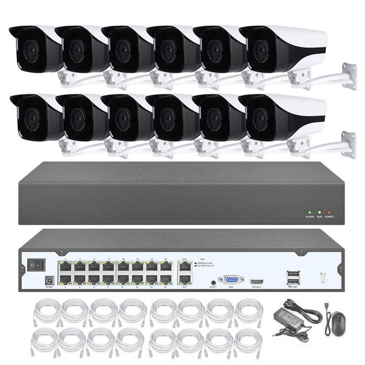 16CH 8MP Poe Camera System Poe Nvr Kit 4K Bullet Outside IP CCTV Surveillance Security Camera System