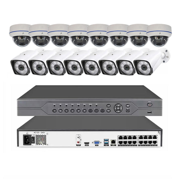 16CH POE NVR Kit 8 bullet camera 8 dome camera 16Channels Home Security Camera System