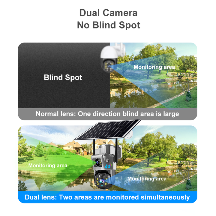 4G sim card wifi solar battery powered dual camera smart pir working 4g v380 pro ptz solar camera Wholesale B2B Pricing Custom Solutions