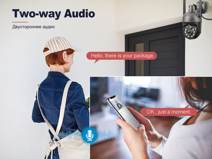 4K 8 MP Human Auto Tracking Red Blue Light Outdoor Wifi Ptz Security Waterproof Wireless IP Camera Color Night Vision Supplier Wholesale Production