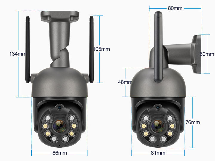 4K 8 MP Human Auto Tracking Red Blue Light Outdoor Wifi Ptz Security Waterproof Wireless IP Camera Color Night Vision Supplier Wholesale Production
