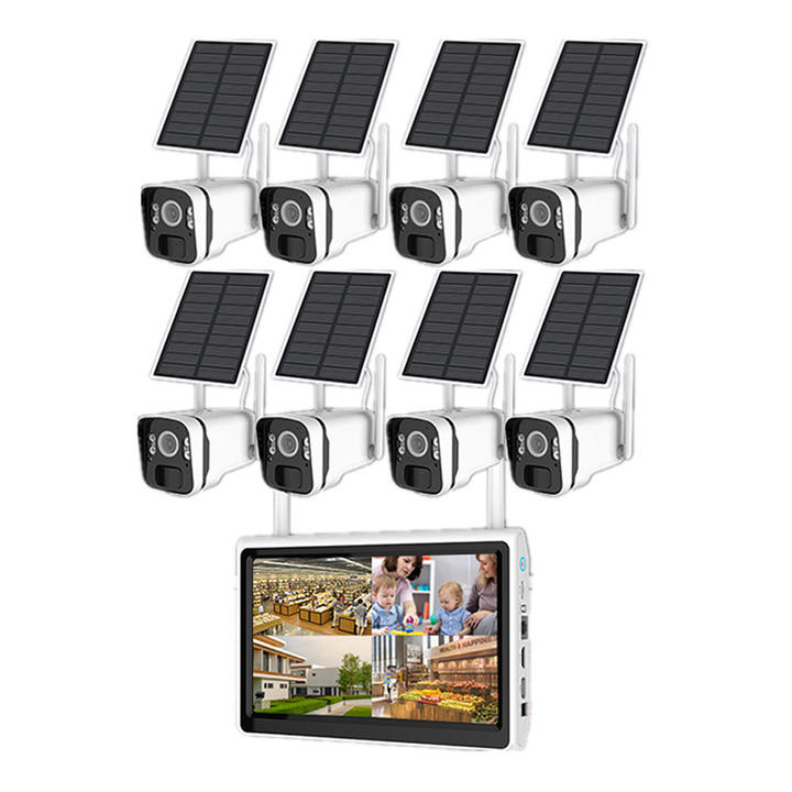 4MP 8CH Solar Power WIFI NVR Kit 8pcs PIR Battery Wireless Camera Home Security CCTV System China-based Manufacturer