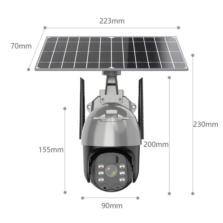 4MP Solar Battery Network Security Camera Waterproof GSM 4G Sim Camera