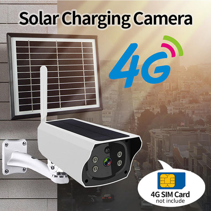 4MP Dual Solar Panel 4G Bullet Outdoor Camera PIR Low Power Security IP Cameras Sim Card CCTV Camera Bulk Supply