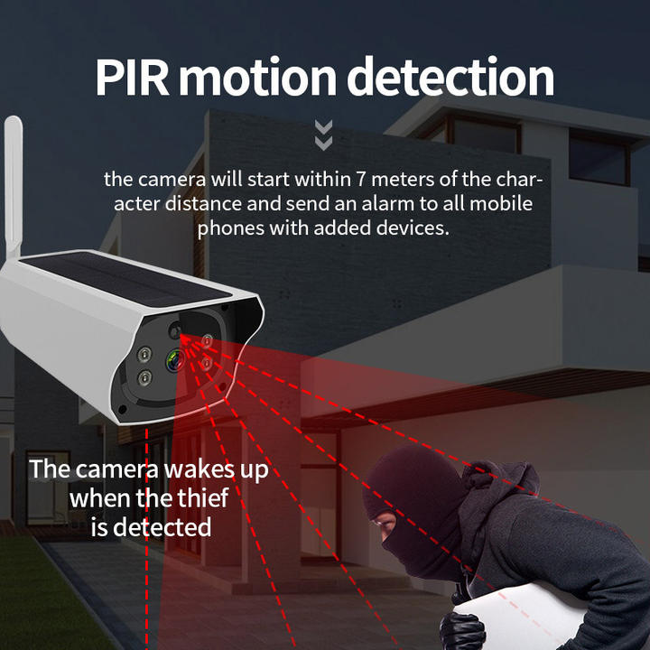 4MP Dual Solar Panel 4G Bullet Outdoor Camera PIR Low Power Security IP Cameras Sim Card CCTV Camera Bulk Supply