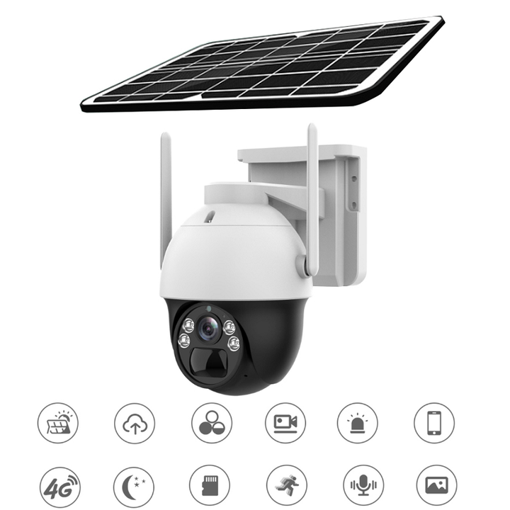 4chs IP-pro 3.0Megapixel Wifi  NVR with Monitor IP Wifi Dome CCTV Network Ipsy Solar Battery Backup Surveillance Camera