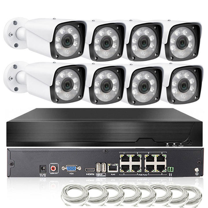 4k 8mp  Ir Night Vision Video Camera Built-in 8mp Network Ip Poe Camera China Bulk Supplier Customization