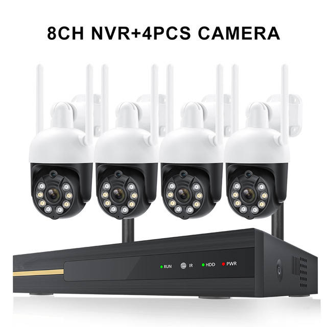 4chs H.265 3.0Megapixel Wifi NVR Kits Audio Intercom System Diy Drone Camera Home Security Rapid Production Solutions Trade