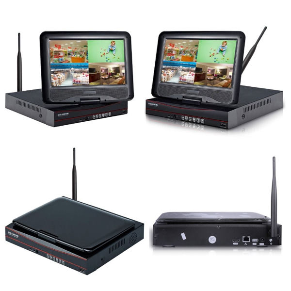 4chs 1080P Wifi NVR with 10.1 inches  Monitor home security camera system wireless Large Order Wholesale Outlet