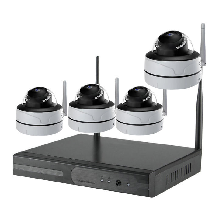 5MP 4 Channel Wireless Metal Dome Security Camera System Outdoor Home Wifi NVR Kit Cctv Ip Cameras Wireless System