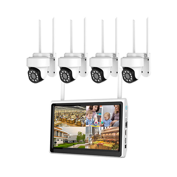 5MP wireless home security camera system Wifi Ptz network wireless Nvr Kit Home Wifi Cctv Camera Kit nvr with 10.1 Monitor Wholesale Distribution Center