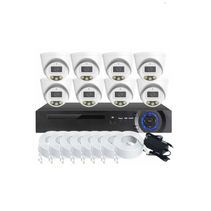 8 Channel Audio Color Vu Small P2P Metal Dome POE IP Security Camera Set 5MP 4CH 16 CH NVR Video System Bulk Purchase Discounts