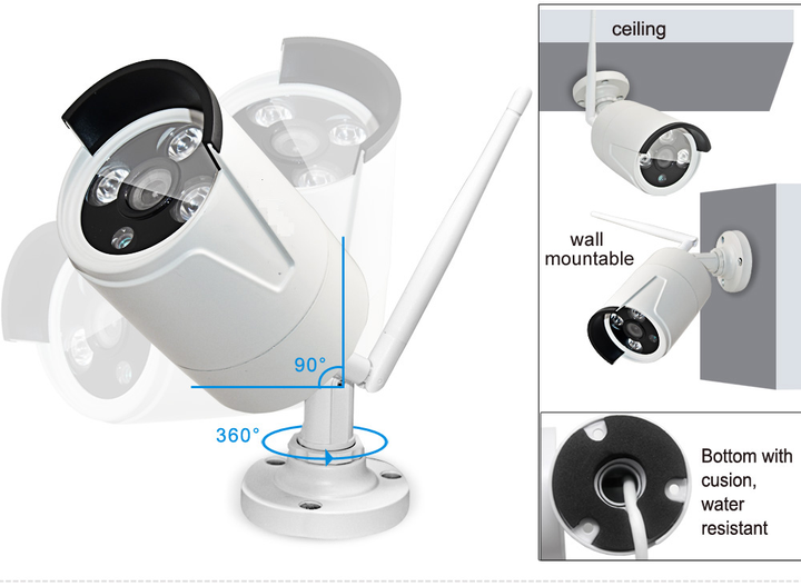 8 chs 15.6 inches monitor OEM ODM  Night Vision Wireless WiFi Home Surveillance IP kit System set CCTV Outdoor Security