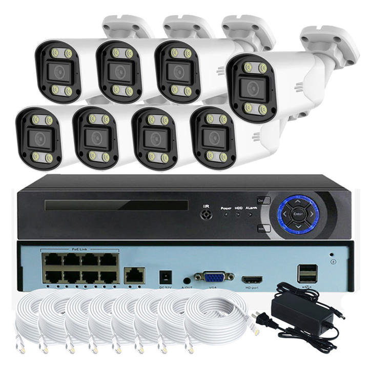 8CH 4MP NVR KIT IP POE CCTV Network System Camera with Two way Audio