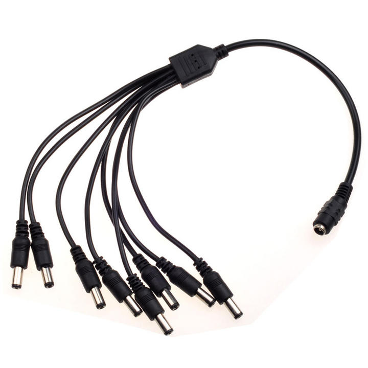 8-ways  Splitter cable DC Power Adaptor cable female cable for CCTV Camera