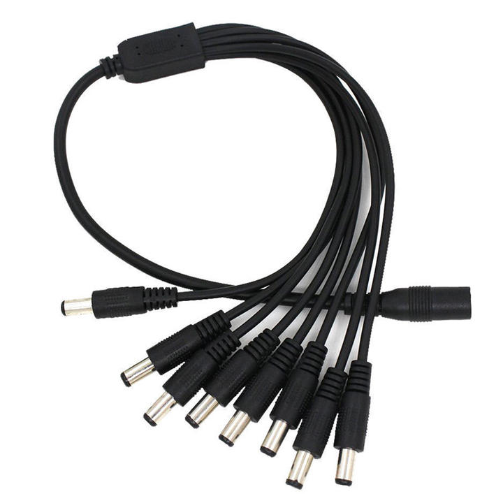 8-ways  Splitter cable DC Power Adaptor cable female cable for CCTV Camera