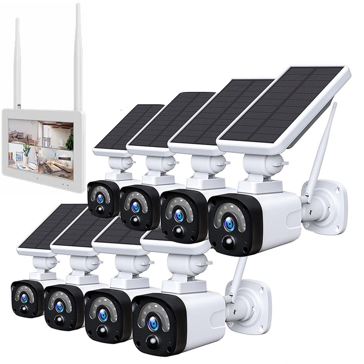 8Ch IP-pro 3.0Megapixel Wifi NVR with Monitor IP CCTV Network Ipsy Solar Battery Backup Surveillance Bullet Camera