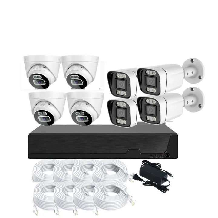 8Ch Nvr 5MP IP POE Camera Tuya Smart CCTV Security Dual light Outdoor and Indoor  Camera  System