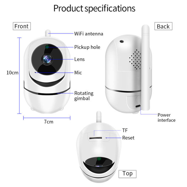 1080P Home Wireless video Wifi 2MP Camera and Two way Audio IP Baby Monitor Tuya Smart Camera