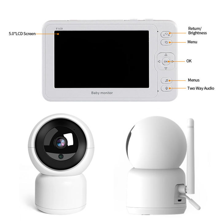 1080P HD Wifi Camera 5 Inch Screen Wireless Baby Monitor