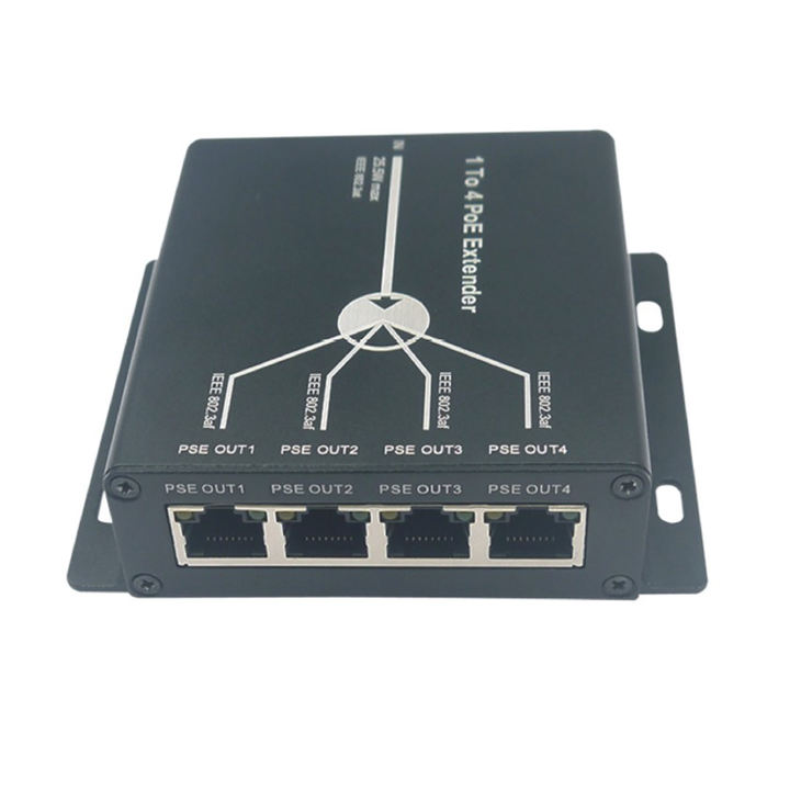 100m 1 TO 4 POE Extender IEEE 802.3AF POE Connector POE Separator