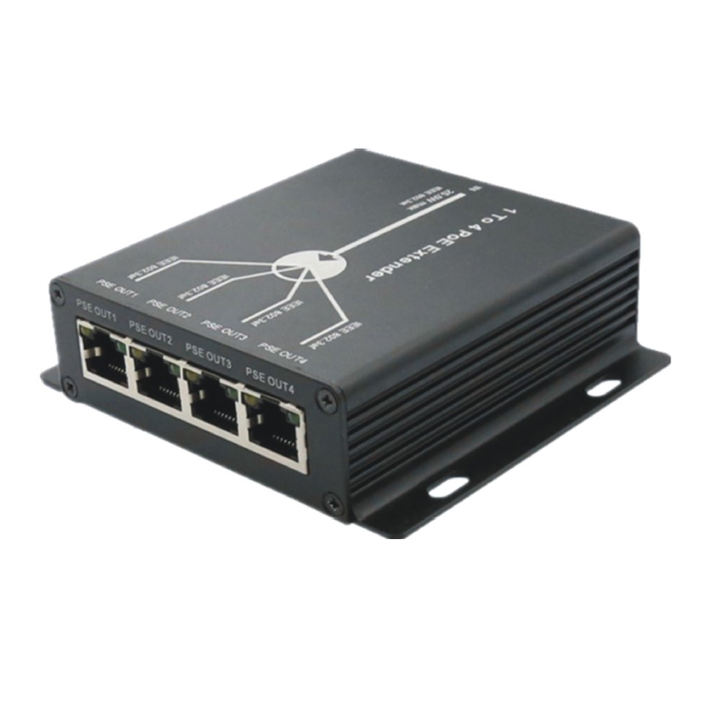 100m 1 TO 4 POE Extender IEEE 802.3AF POE Connector POE Separator