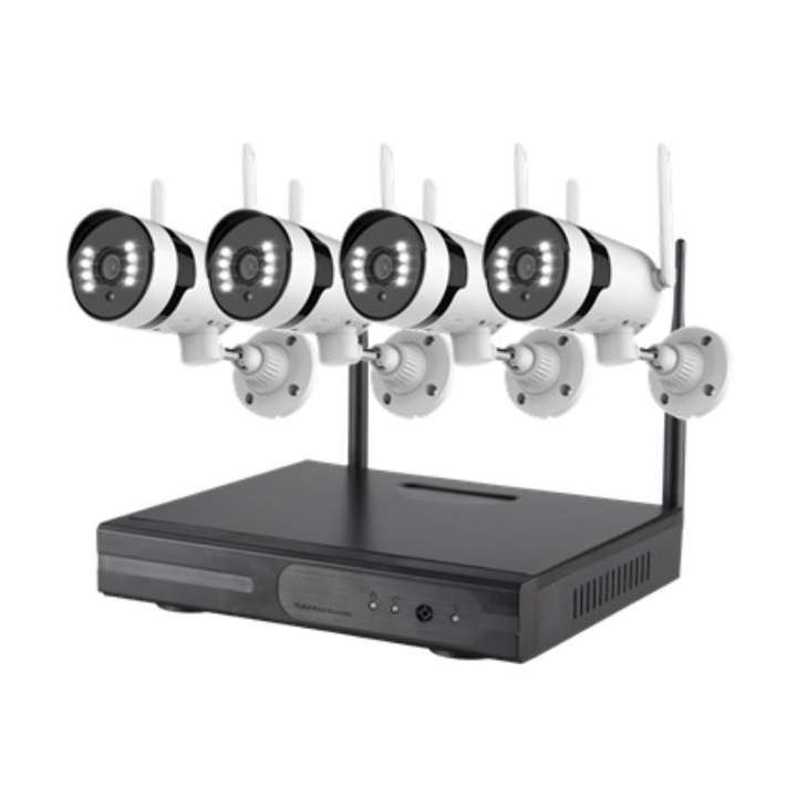 2022 Hot selling WiFi Nvr CCTV Kit Wireless Security Full Color Pan Bullet Camera  System ODM Manufacturing Efficiency