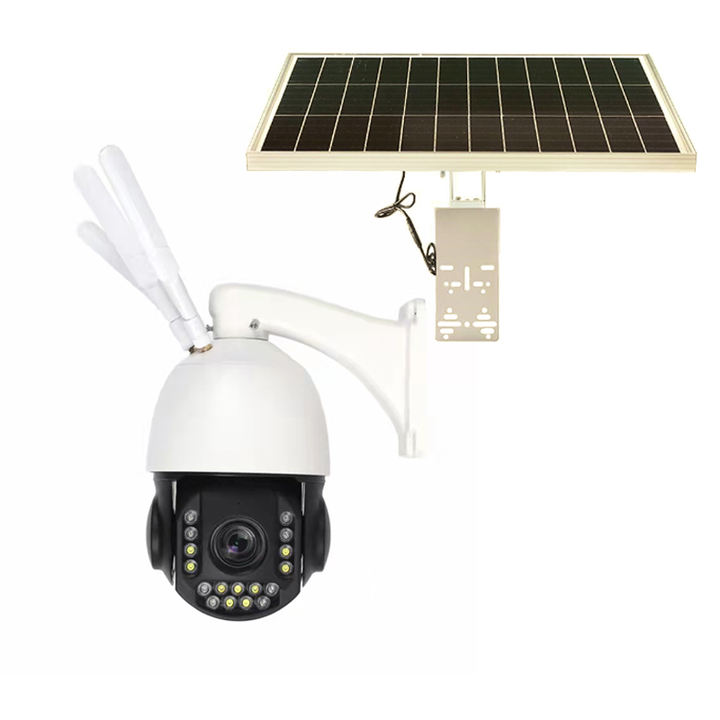 20X ZOOM Outdoor PTZ Dome Camera 5MP 60W Solar Panel 30AH Battery Power SIM Card 4G Camera