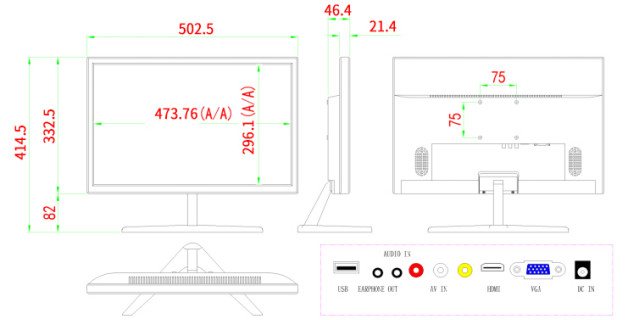 22 inch Professional HD CCTV LCD Monitor