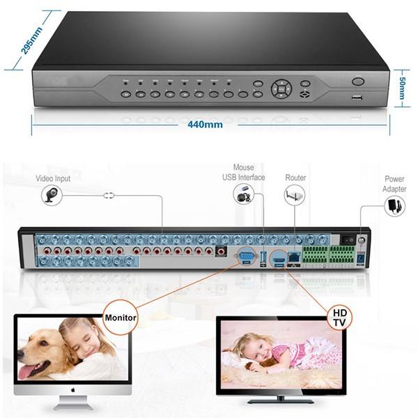 32 channel ahd dvr 5 in1 32ch cctv xvr with audio recording and playback 5mp camera Discount Factory Network