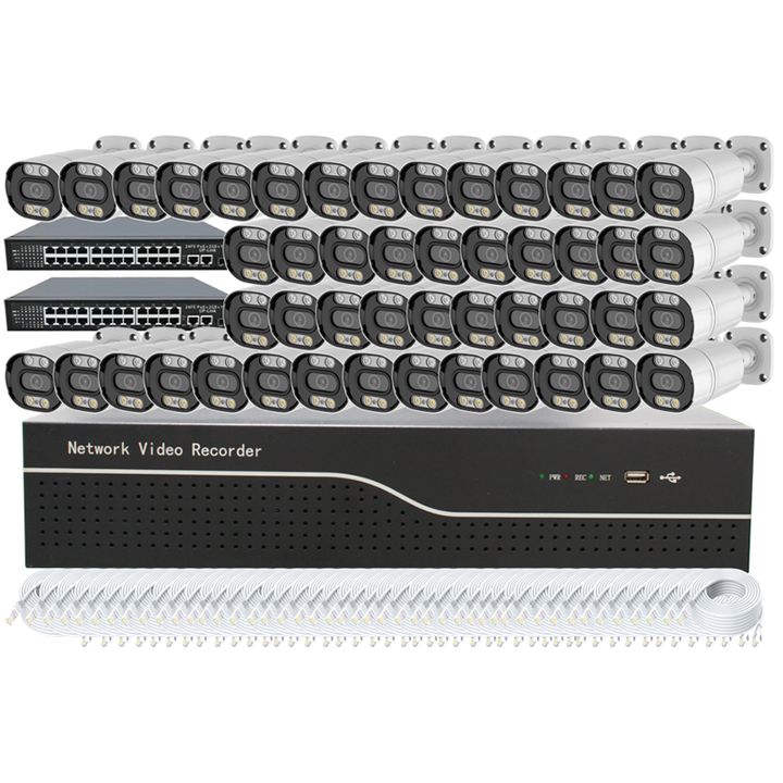 48Ch 5MP POE Camera NVR Kit 48 Channel 25fps e-fence line crossing absent alarm set surveillance security system APP seetong Quality Manufacturing