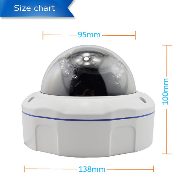 AI Function 4K HD  Vanderpfoof Dome IP Camera  12MP Fixed Camera with IR P2P 12mp poe security camera