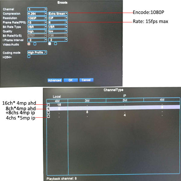 AHD CVI TVI CVBS IP DVR Recorder 16channels 4MP XVR 5 IN 1