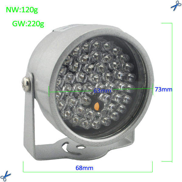 CCTV 48pcs F5 850nm LEDs Light